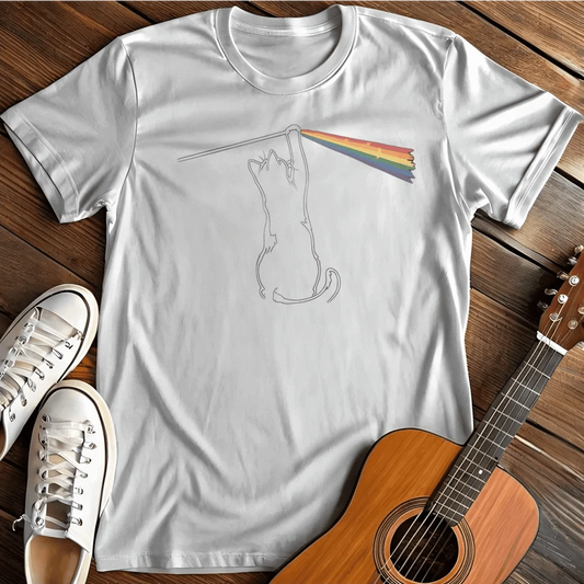 Printify T-Shirt S / White Dark Side Cat T Shirt