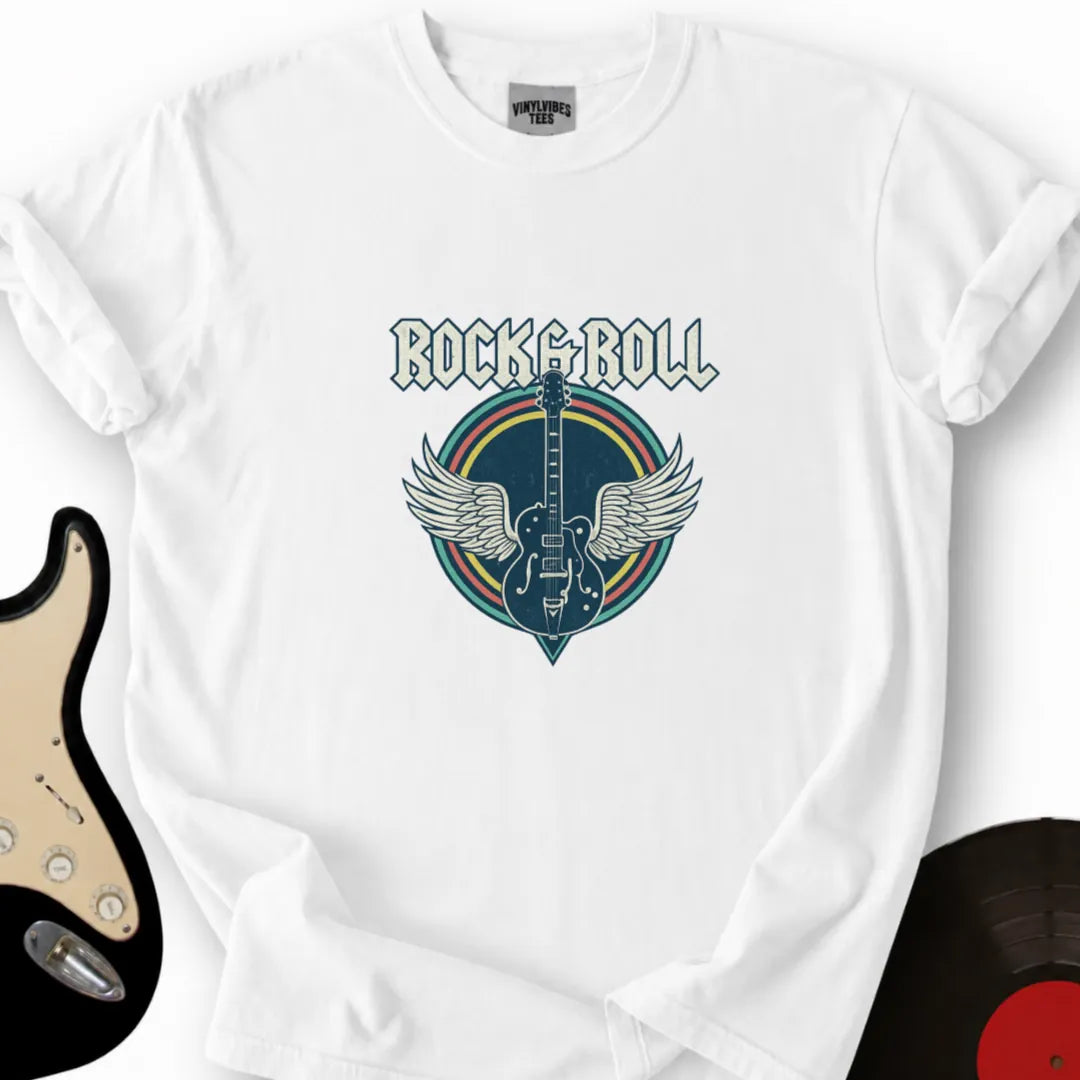 Printify T-Shirt S / White Flight Of Rock T-Shirt