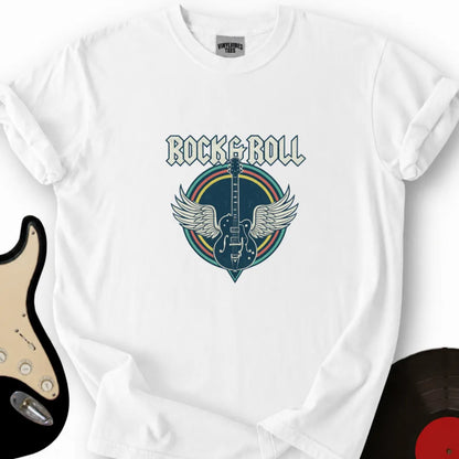 Printify T-Shirt S / White Flight Of Rock T-Shirt