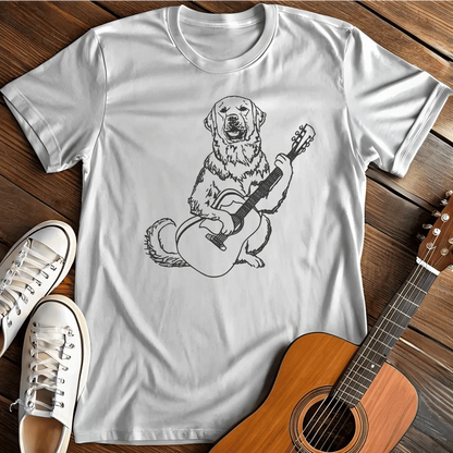 Printify T-Shirt S / White Guitar Dog T Shirt