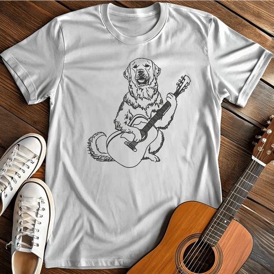 Printify T-Shirt S / White Guitar Dog T Shirt