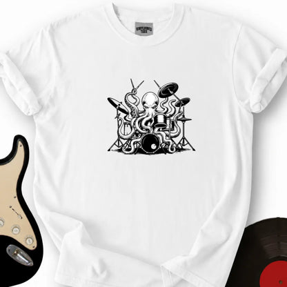 Printify T-Shirt S / White Kraken The Beats T-Shirt