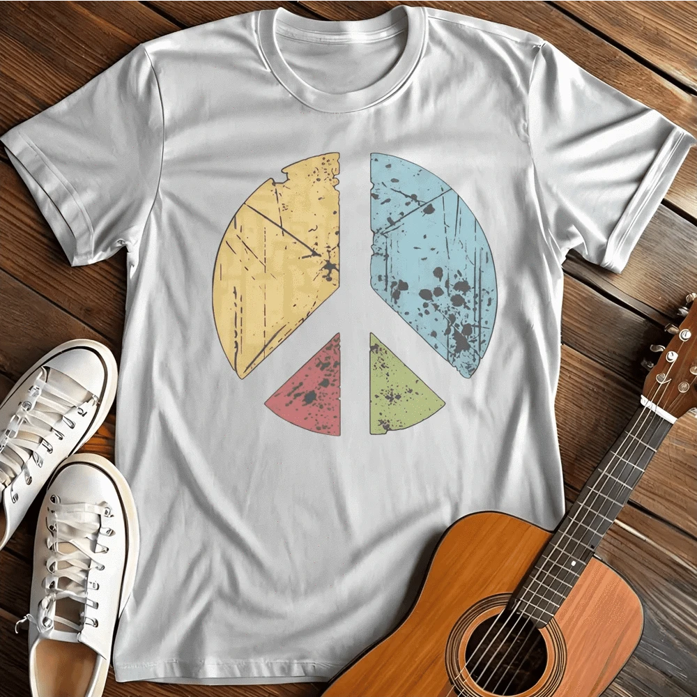 Printify T-Shirt S / White Peace Colored T Shirt