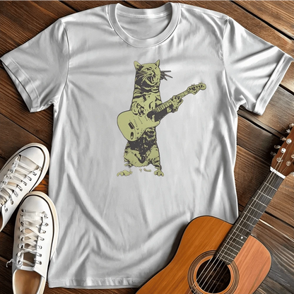 Printify T-Shirt S / White Rocking Cat T Shirt