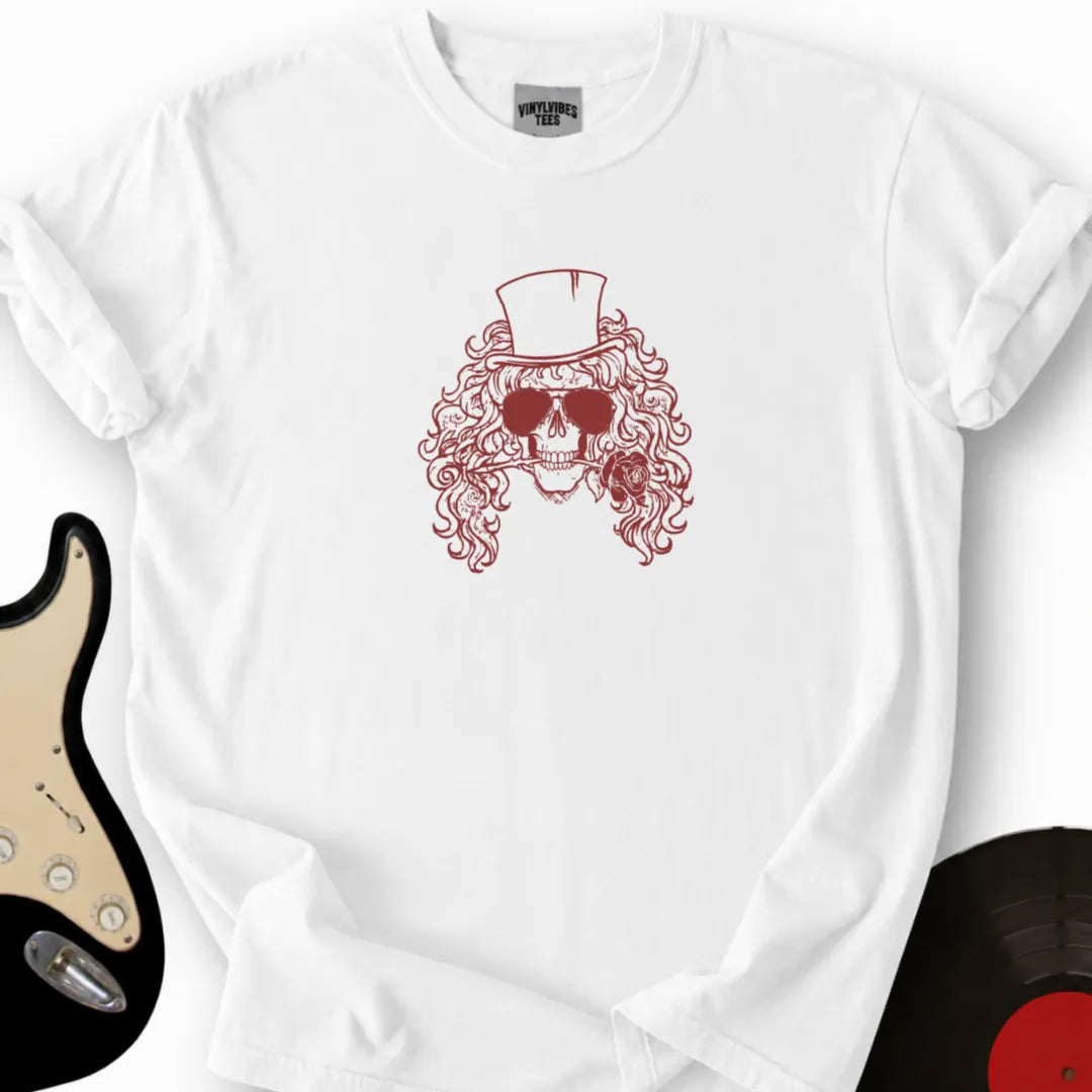 Printify T-Shirt S / White Skull Rose T-Shirt
