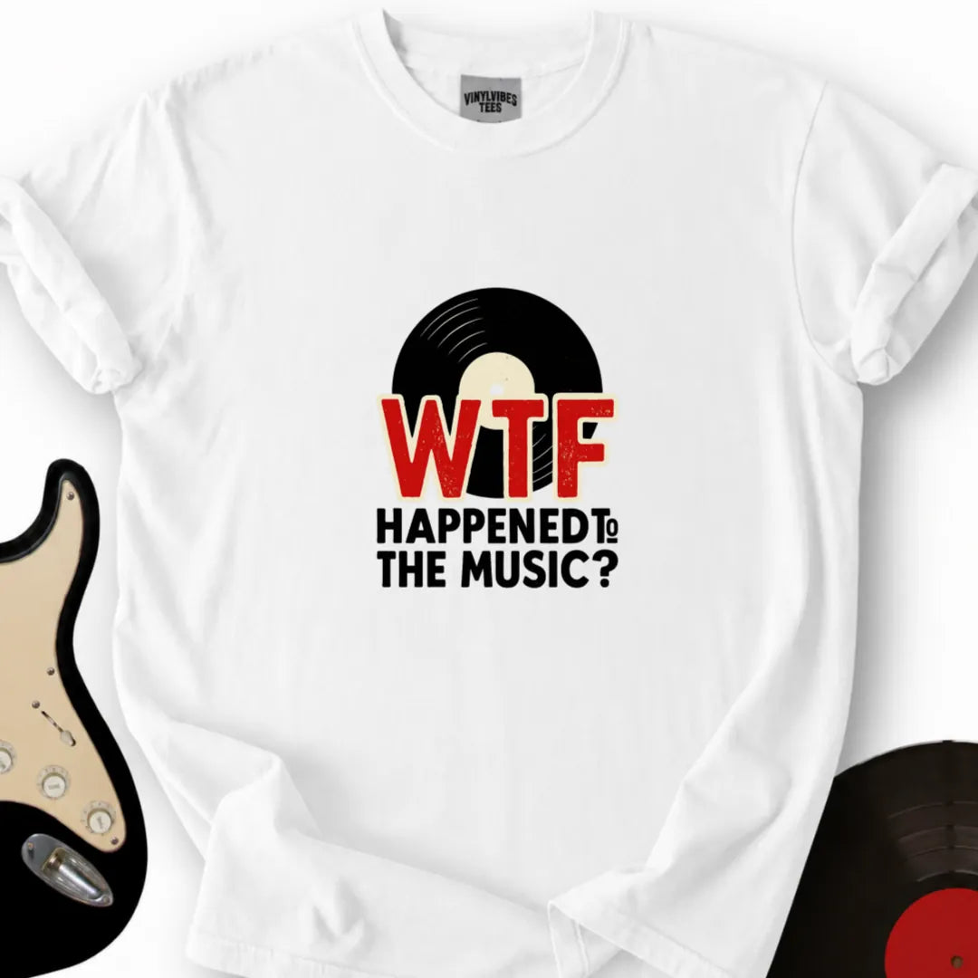 Printify T-Shirt S / White What Happened To The Music T-Shirt