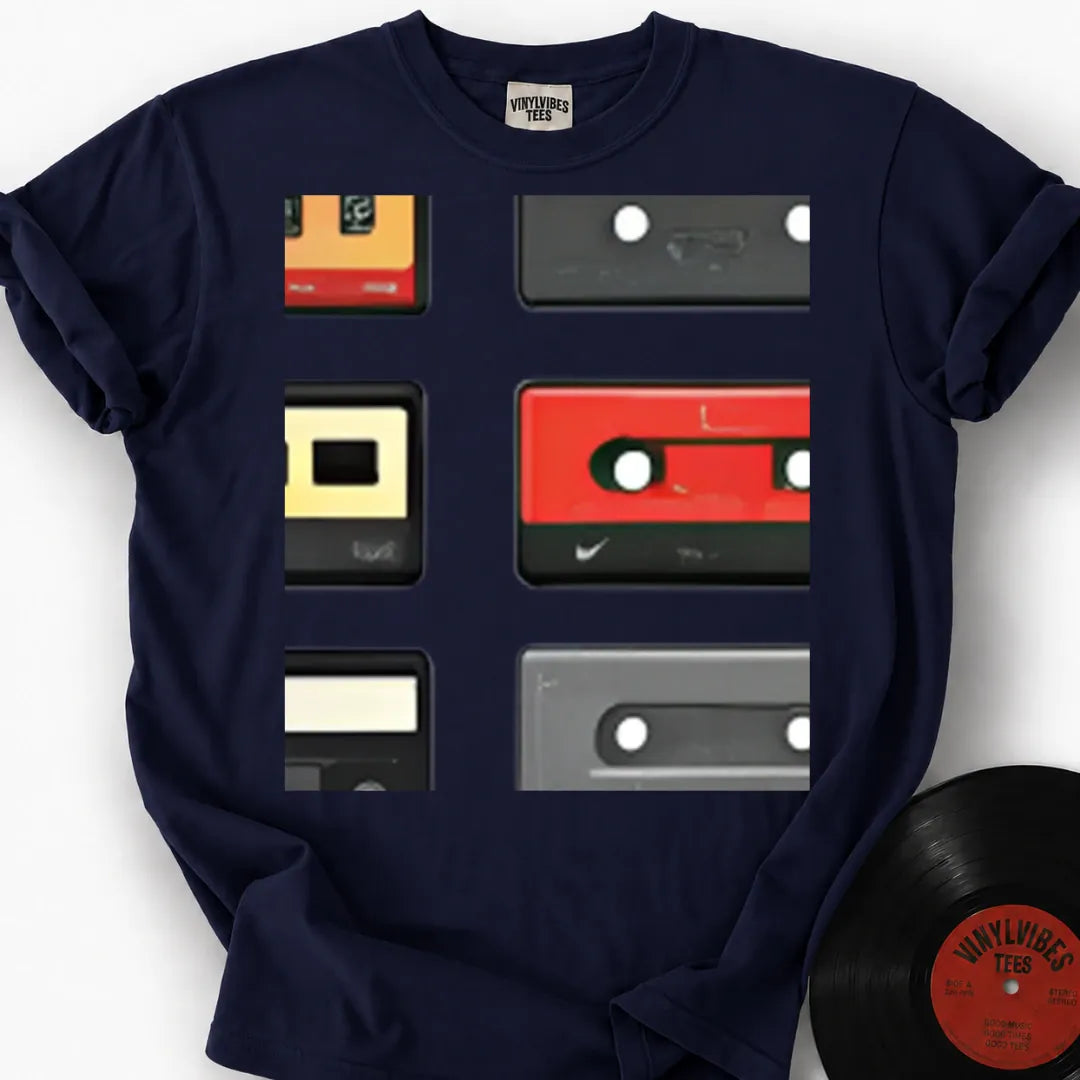 Printify T-Shirt True Navy / S Casette Hoarder T-Shirt