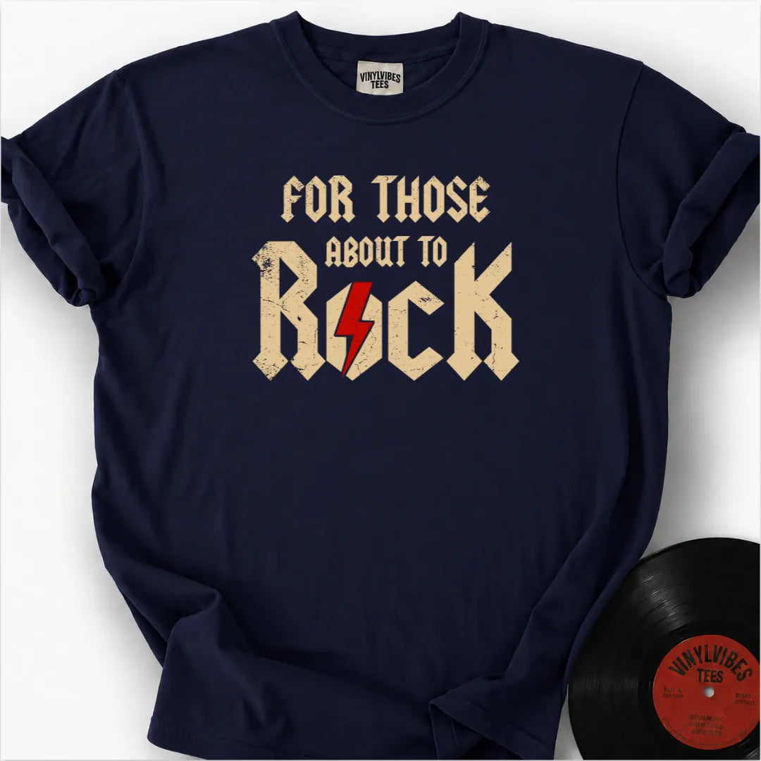 Printify T-Shirt True Navy / S For those about to rock Premium T-Shirt