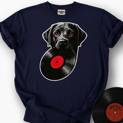 Printify T-Shirt True Navy / S Labrador Vinyl Premium T-Shirt