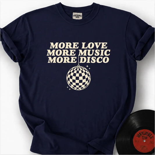 Printify T-Shirt True Navy / S MORE DISCO Premium T-Shirt