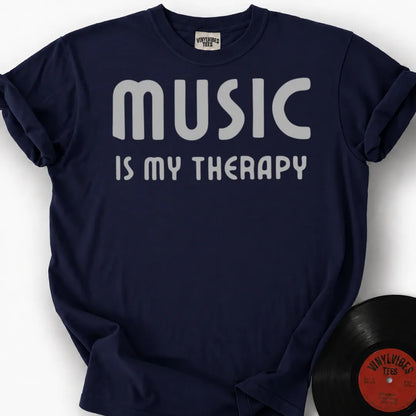 Printify T-Shirt True Navy / S Music Is Therapy Premium T-Shirt