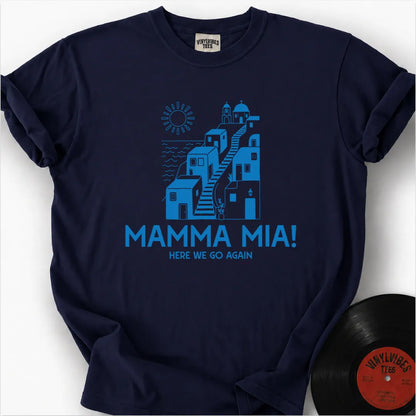Printify T-Shirt True Navy / S Postcard Greece Premium T-Shirt