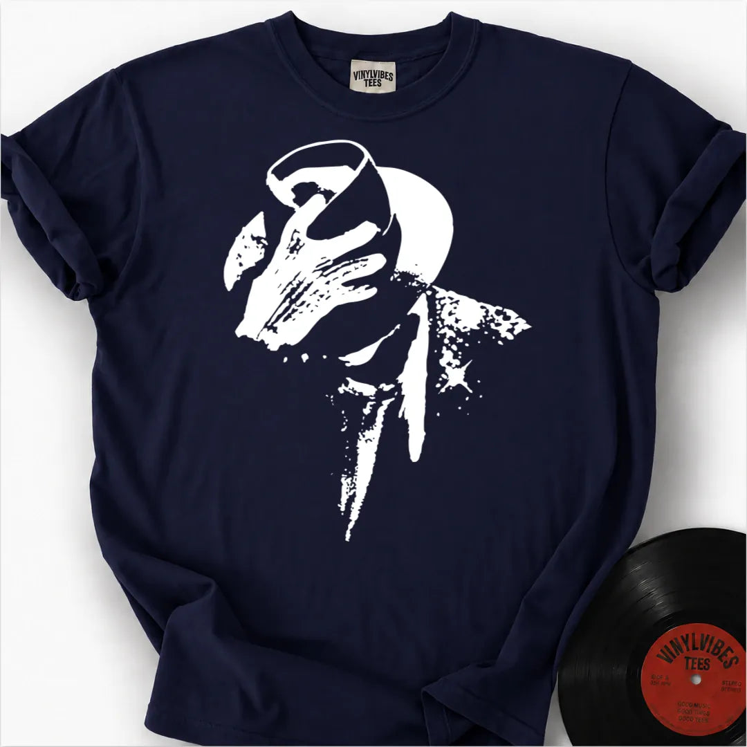 Printify T-Shirt True Navy / S Shadowed Fedora Premium T-Shirt