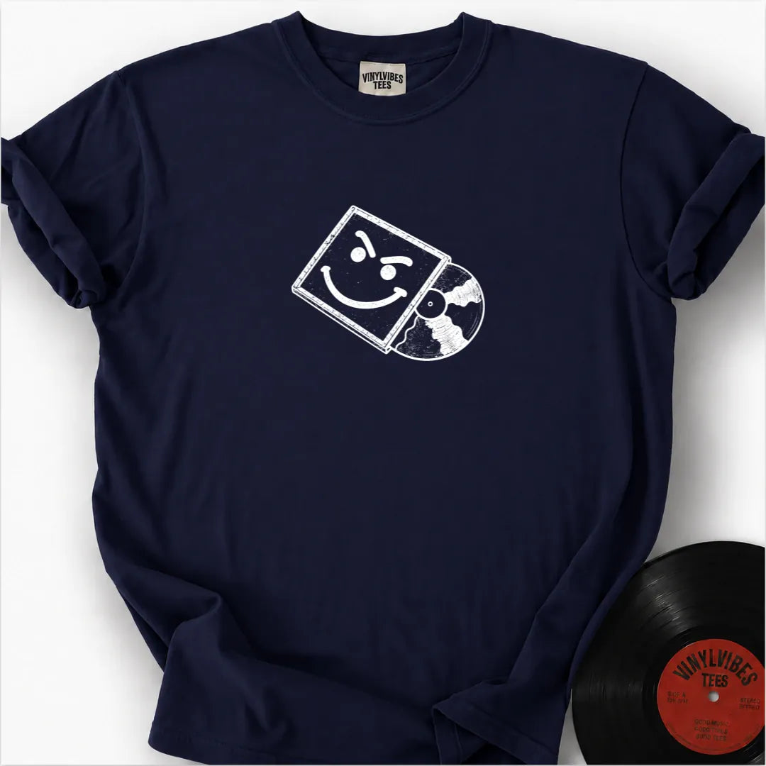 Printify T-Shirt True Navy / S Smiley Vinyl Premium T-Shirt