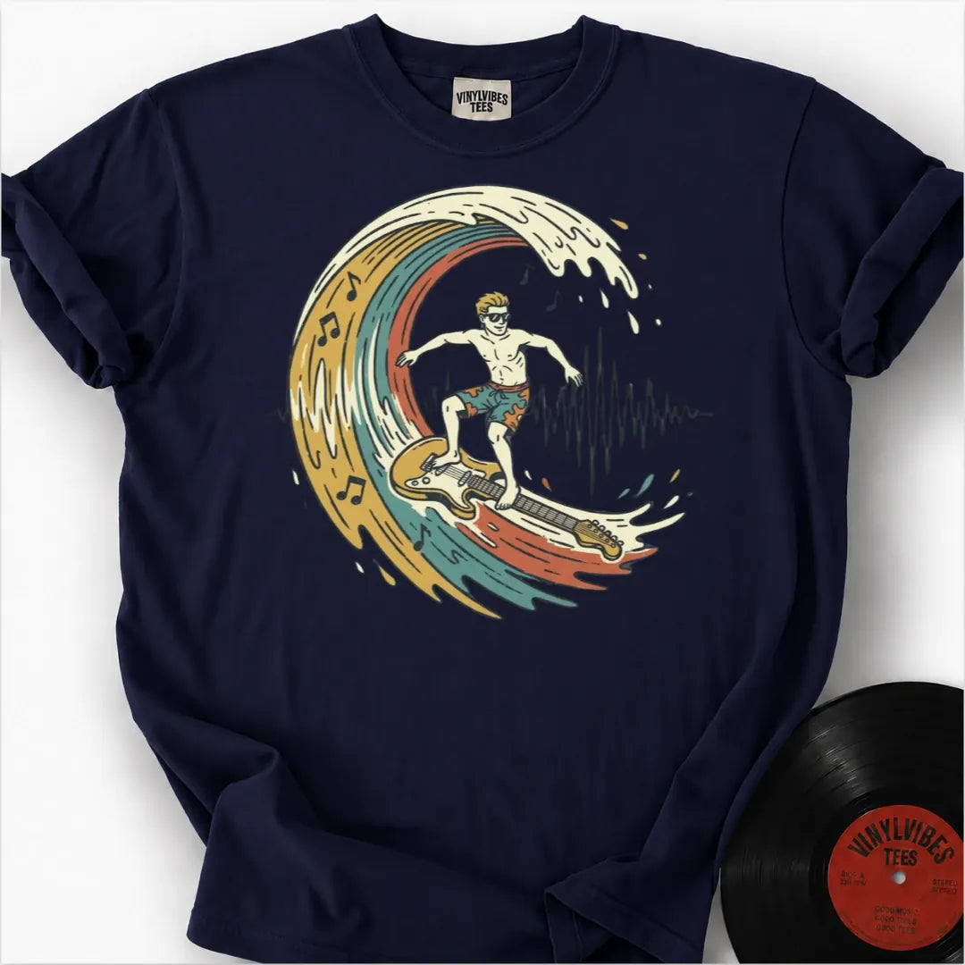 Printify T-Shirt True Navy / S Sonic Surfer Premium T-Shirt