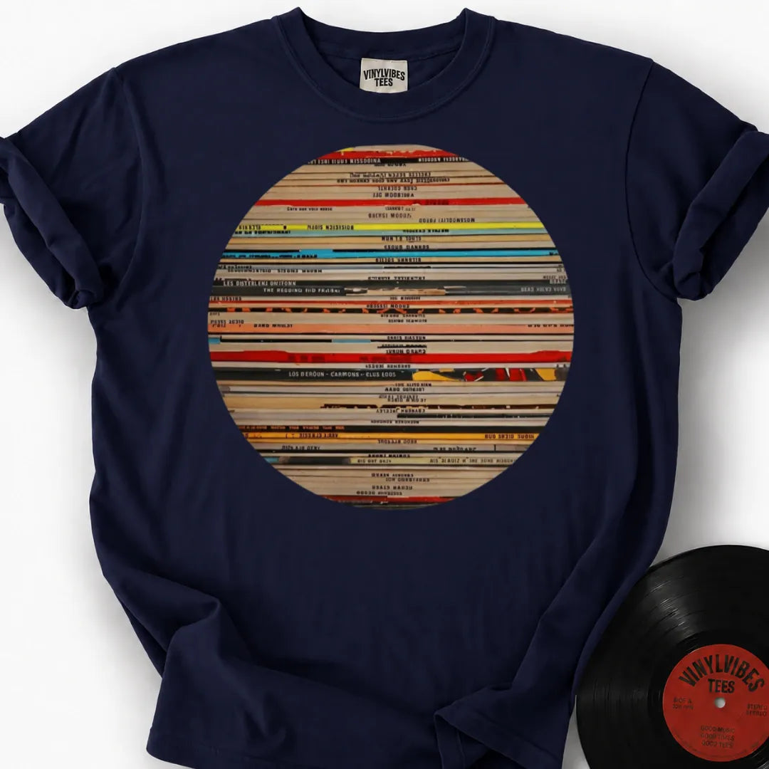 Printify T-Shirt True Navy / S Vinyl Globe Premium T-Shirt