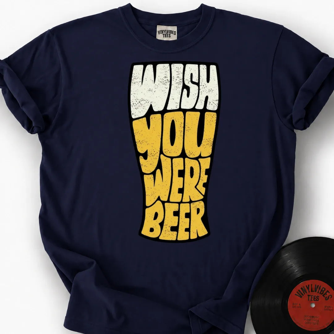 Printify T-Shirt True Navy / S Wish You Were Beer Premium T-Shirt