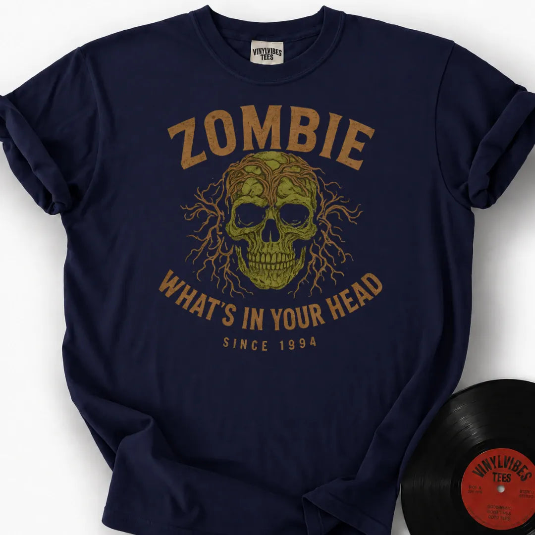 Printify T-Shirt True Navy / S Zombie Head Premium T-Shirt