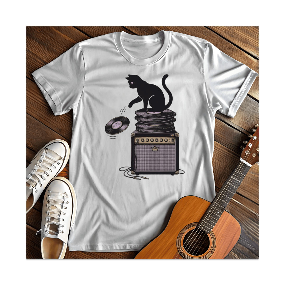 Printify T-Shirt White / S Amp Cat T-Shirt