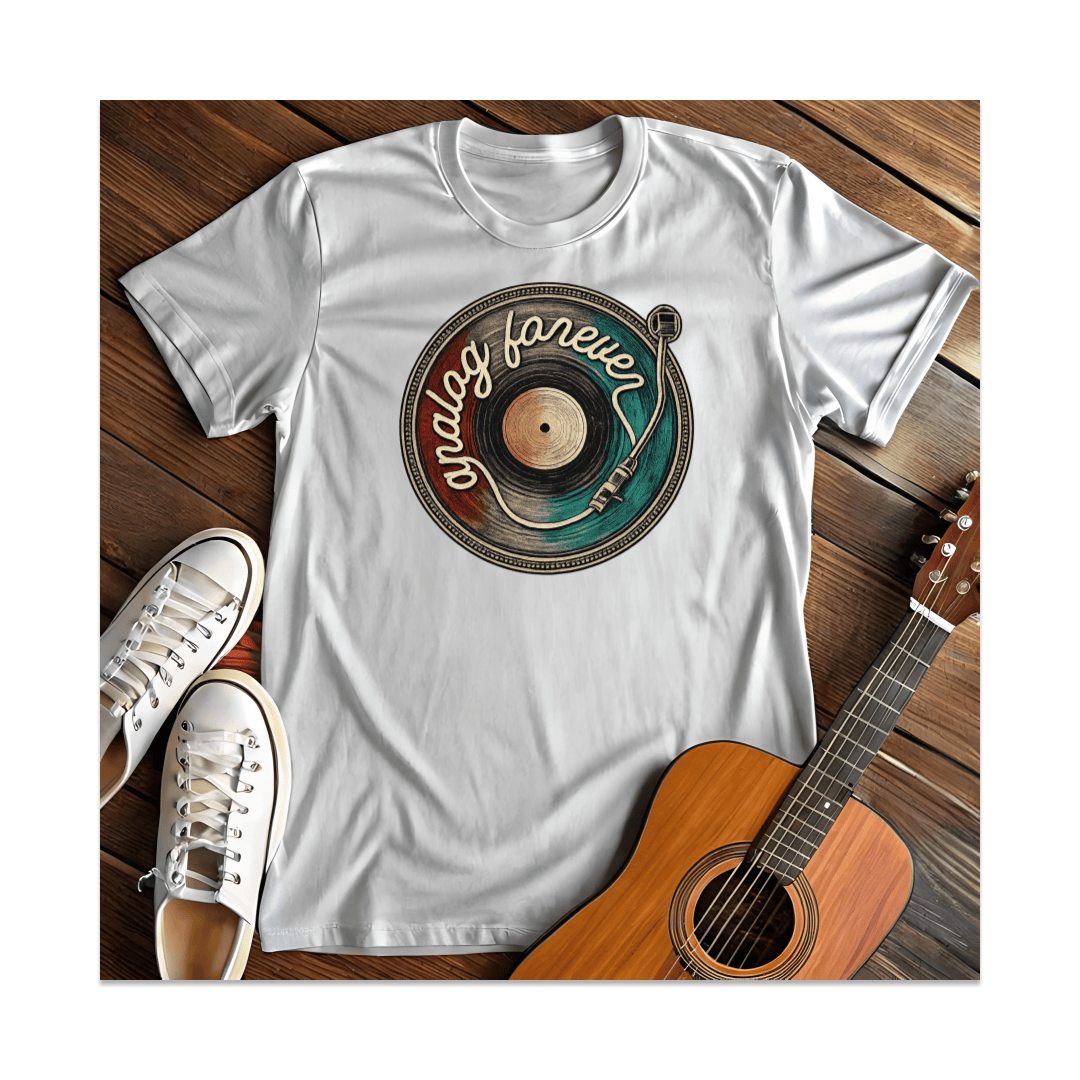 Printify T-Shirt White / S Analog Forever T-Shirt
