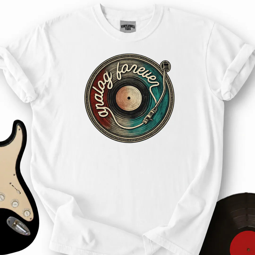 Printify T-Shirt White / S Analog Forever T-Shirt