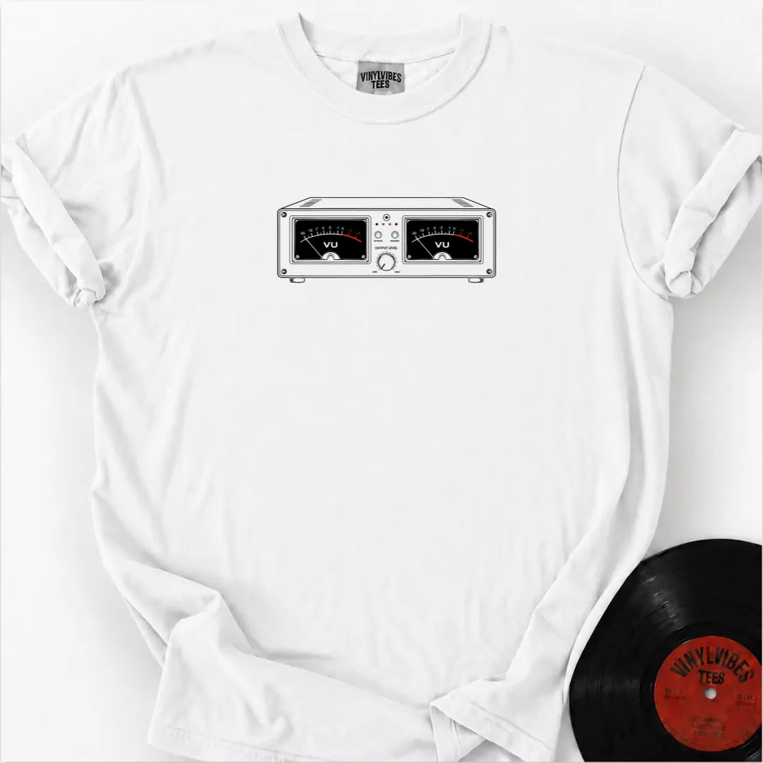 Printify T-Shirt White / S Analog Vu Meter Premium T-Shirt