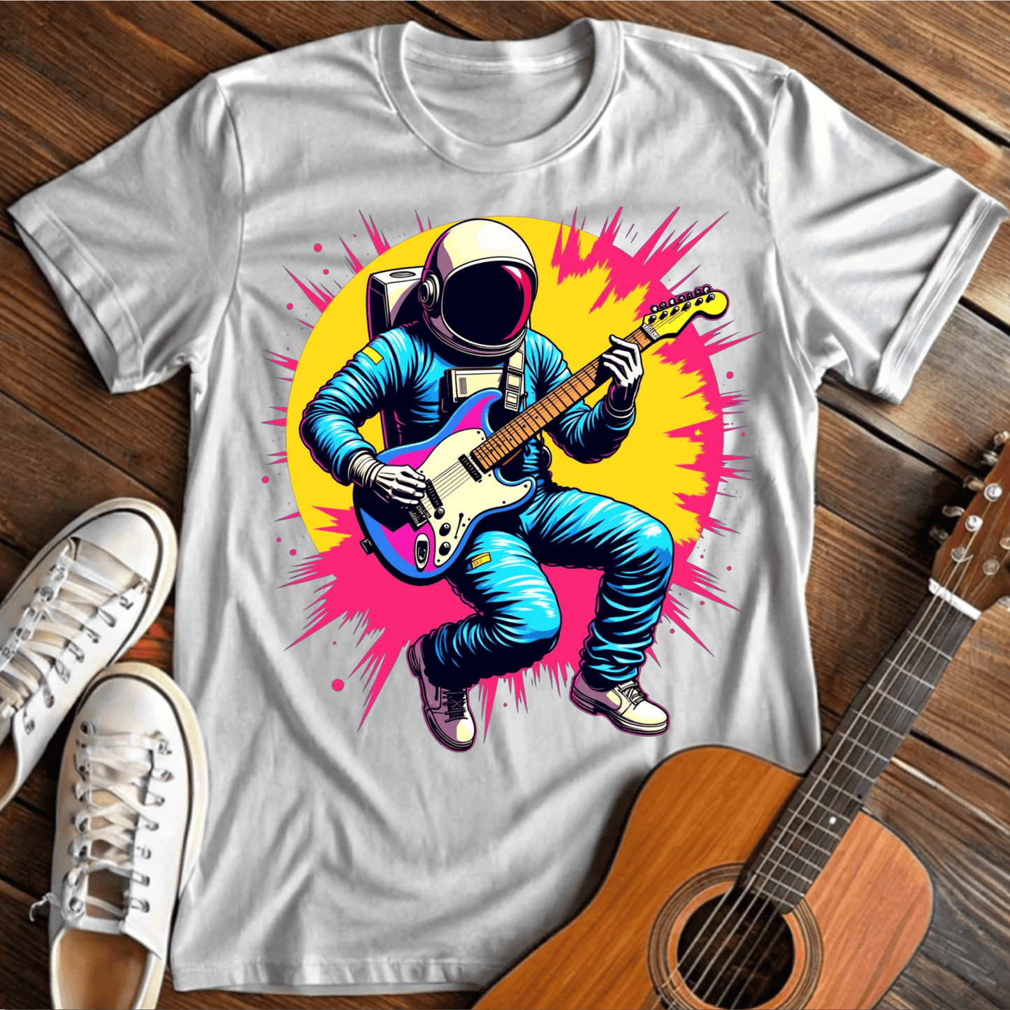 ⭐️⭐️⭐️⭐️⭐️ T-Shirt White / S Astronaut Rocking T-Shirt