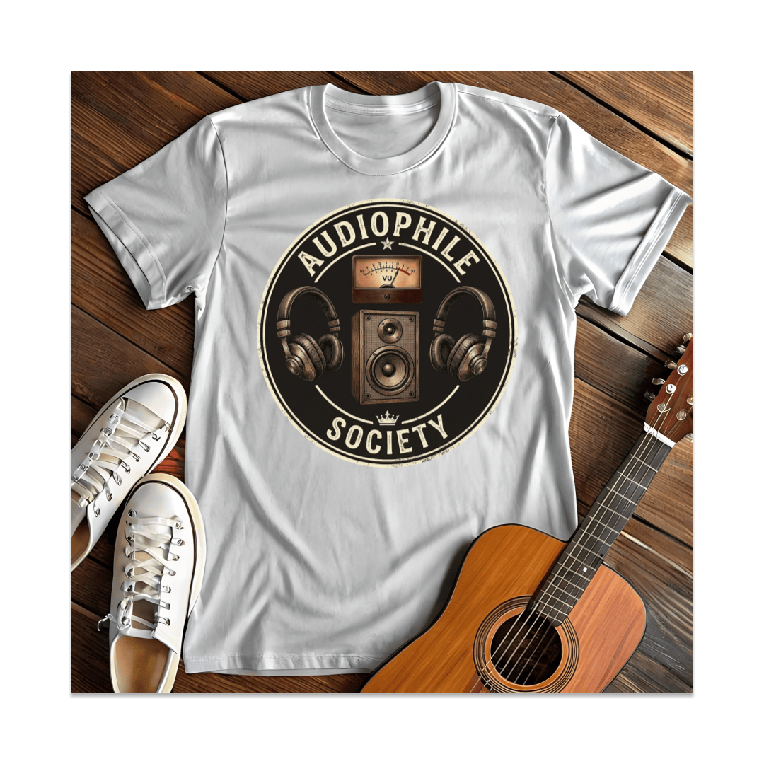 Printify T-Shirt White / S Audiophile Society T-Shirt
