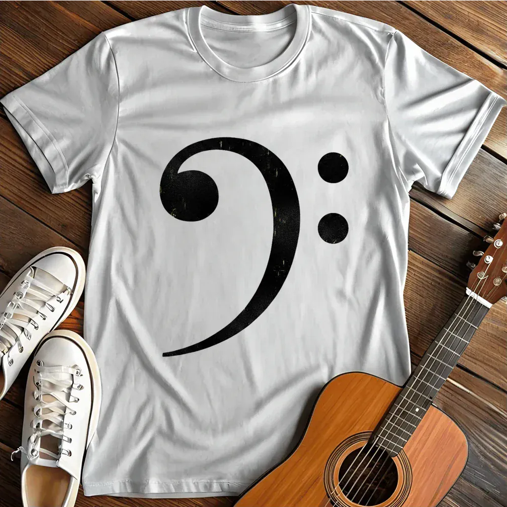 Printify T-Shirt White / S Bass Clef T Shirt