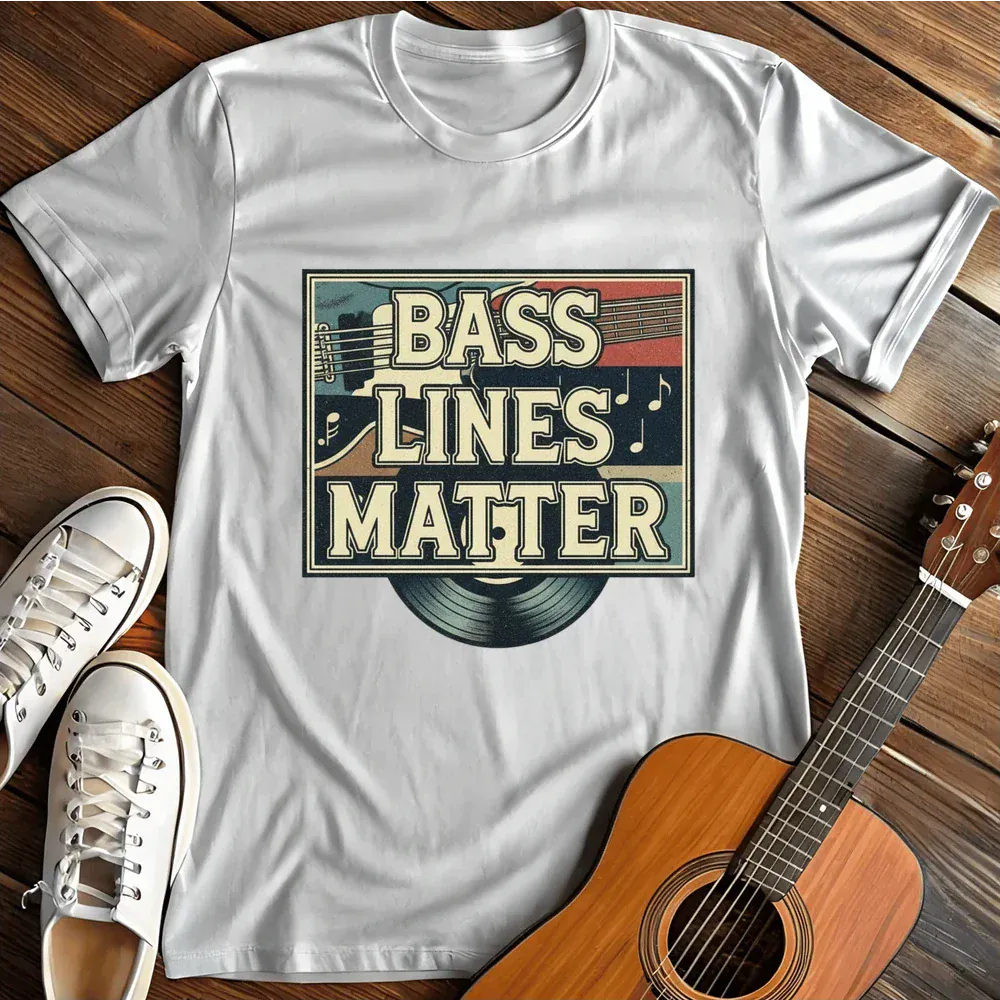 Printify T-Shirt White / S Bass Lines Matter T Shirt