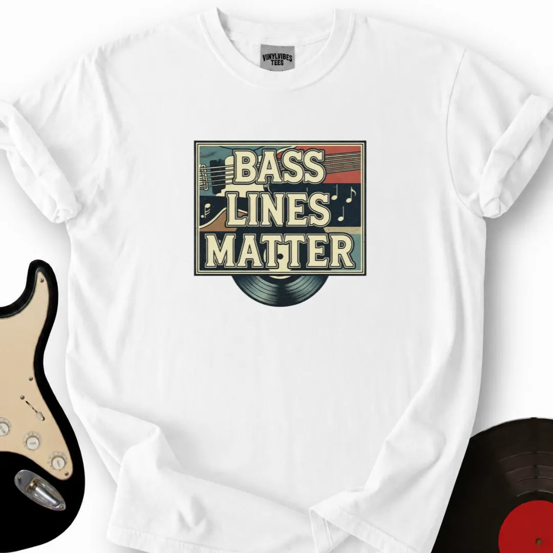 Printify T-Shirt White / S Bass Lines Matter T-Shirt