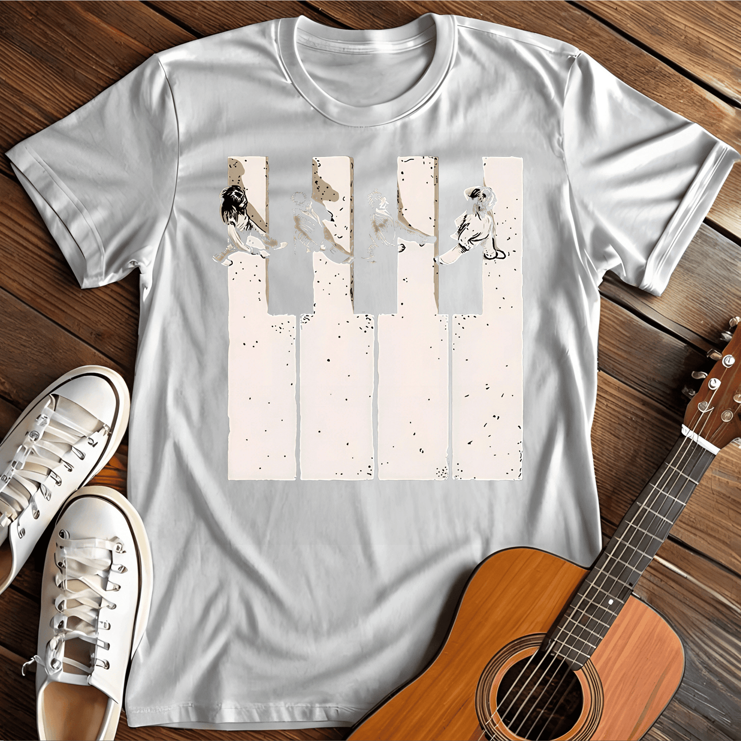 ⭐️⭐️⭐️⭐️⭐️ T-Shirt White / S Beatle Piano T-Shirt