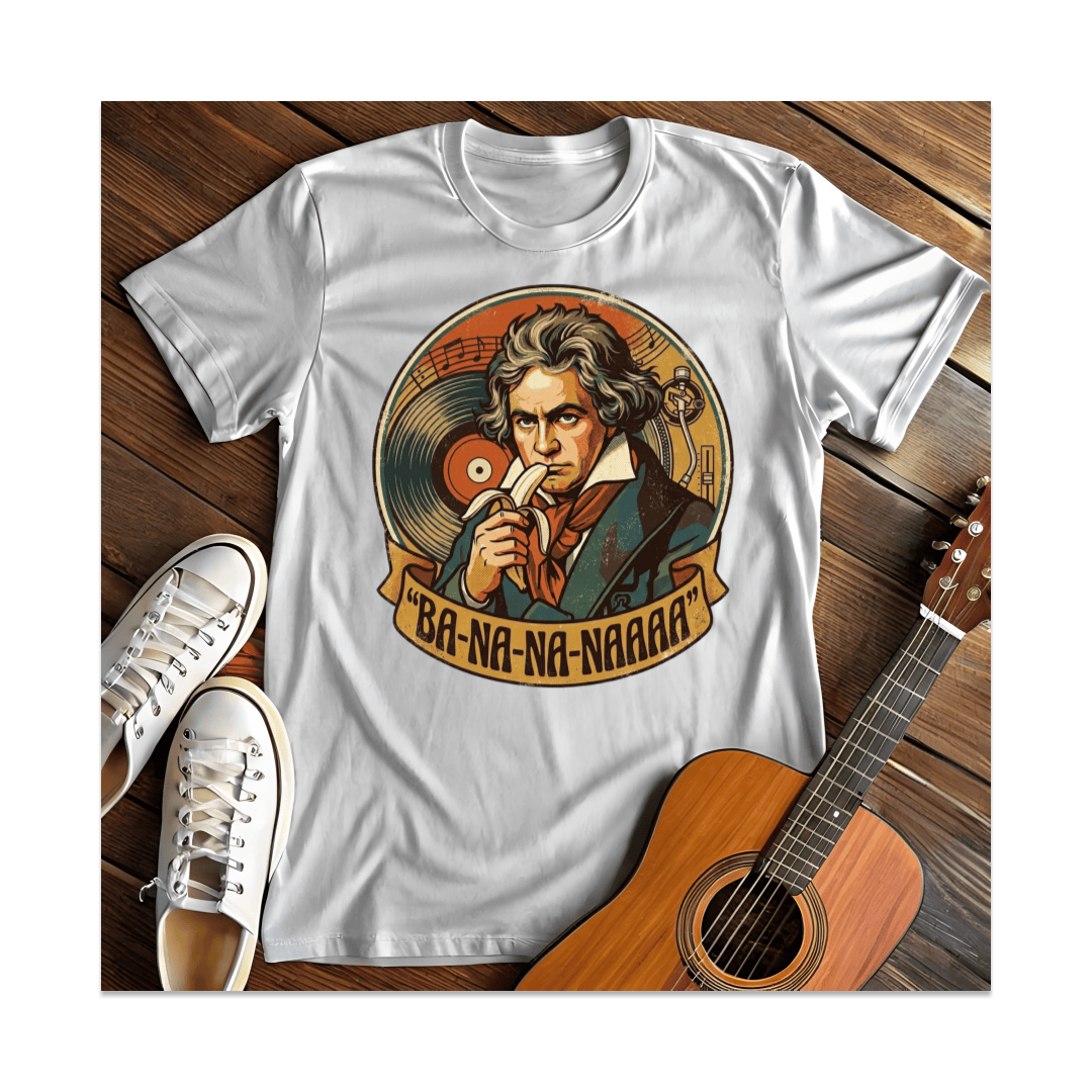 Printify T-Shirt White / S Beethoven Banana Symphony T-Shirt