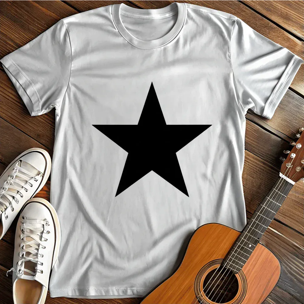Printify T-Shirt White / S Black Star T Shirt