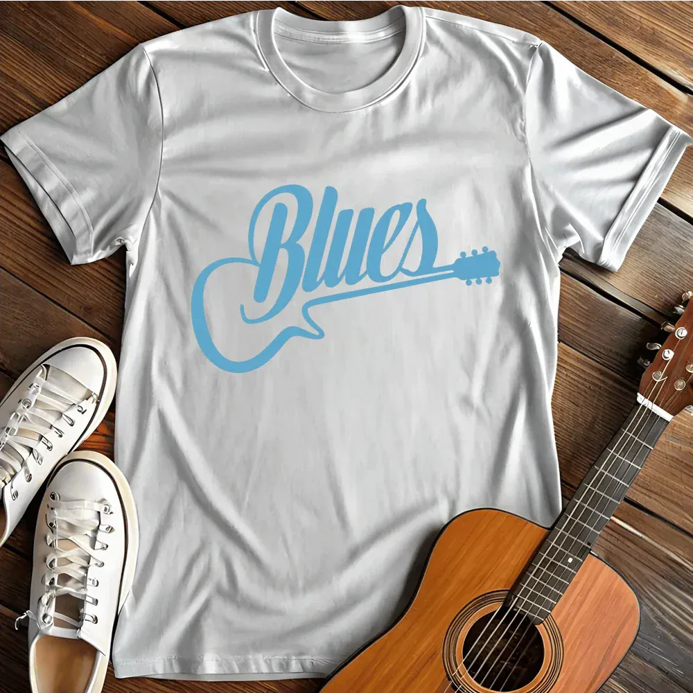 Printify T-Shirt White / S Blues Guitar T Shirt