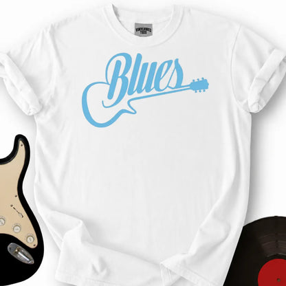 Printify T-Shirt White / S Blues Guitar T-Shirt