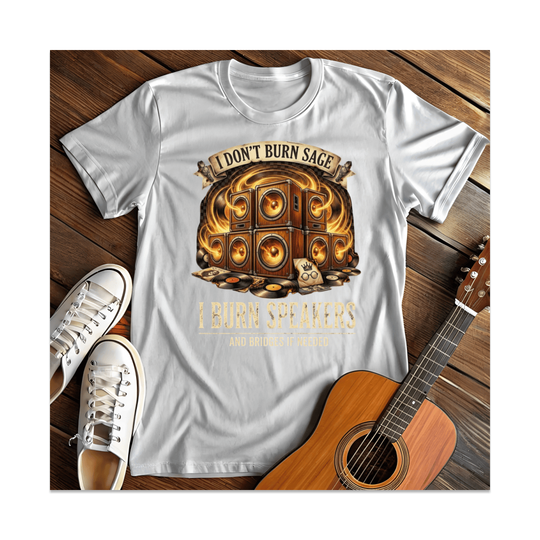 Printify T-Shirt White / S Burn Speakers T-Shirt