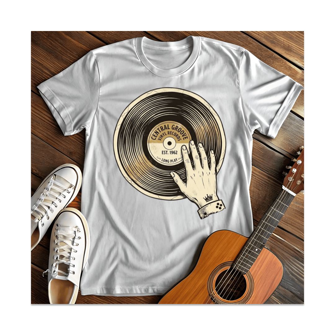 Printify T-Shirt White / S Central Groove Vinyl Records T-Shirt