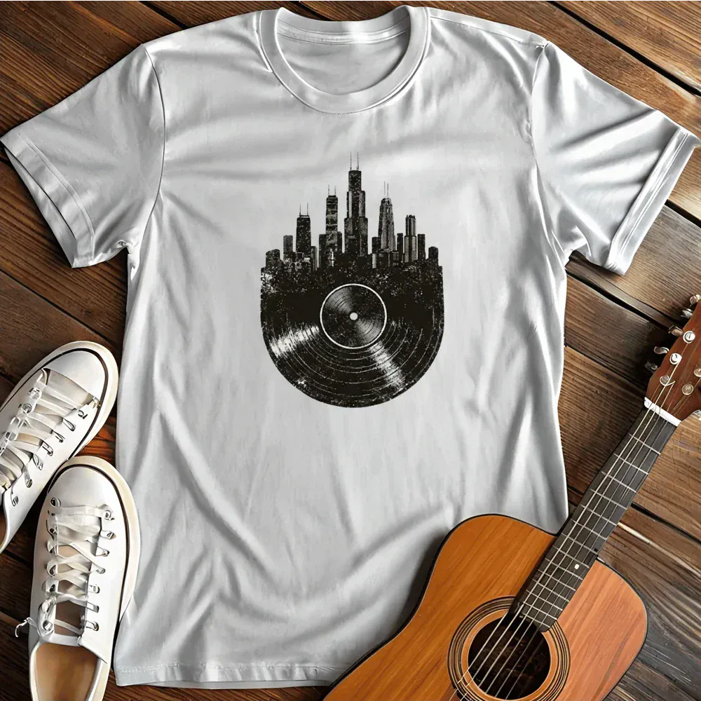 Printify T-Shirt White / S Chicago Skyline T Shirt