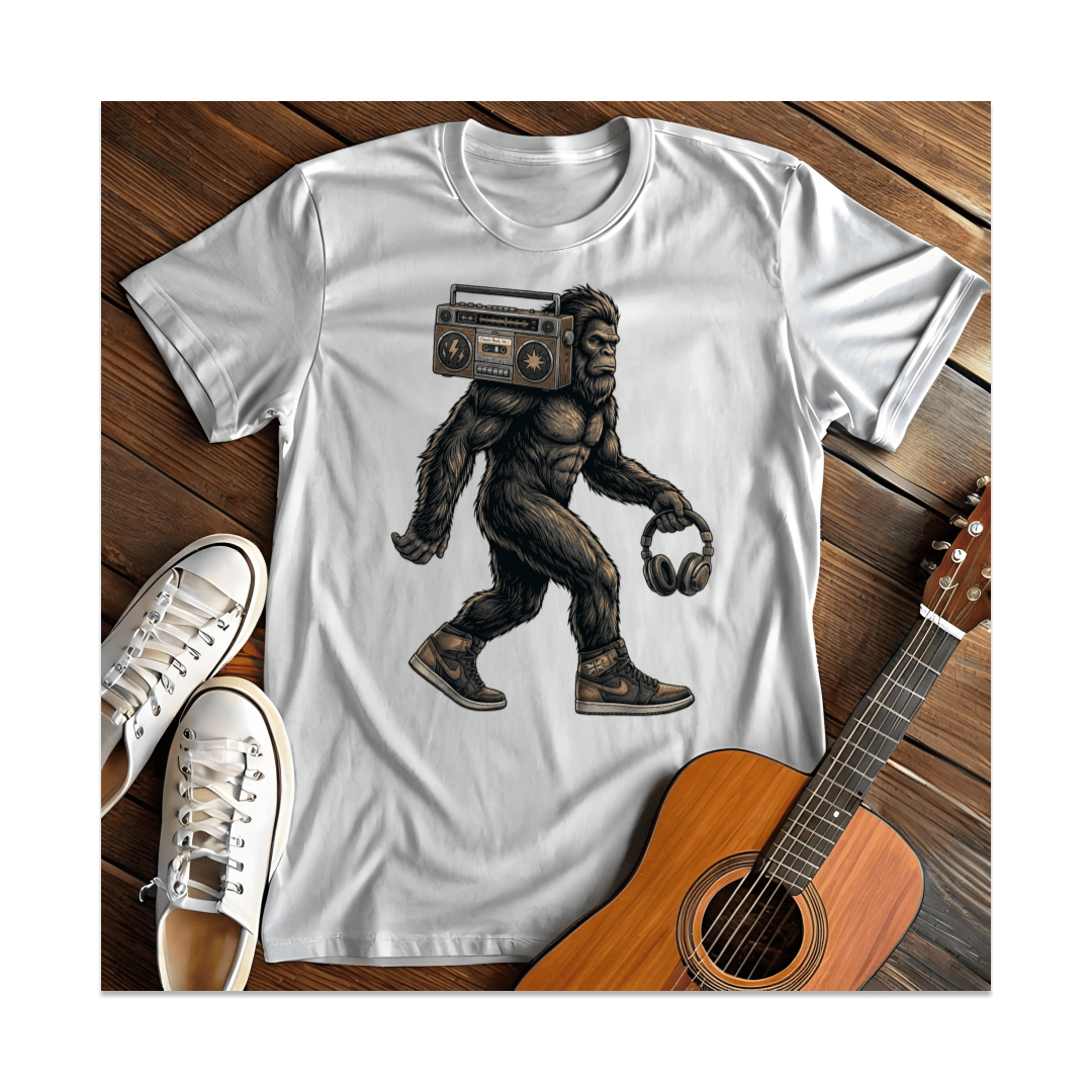 Printify T-Shirt White / S Chimpanzee Radio T-Shirt