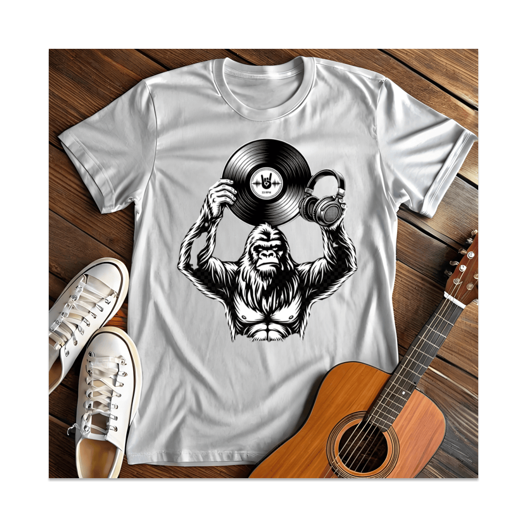 Printify T-Shirt White / S Chimpanzee Vinyl T-Shirt