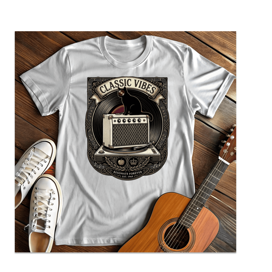 Printify T-Shirt White / S Classic Vibes T-Shirt