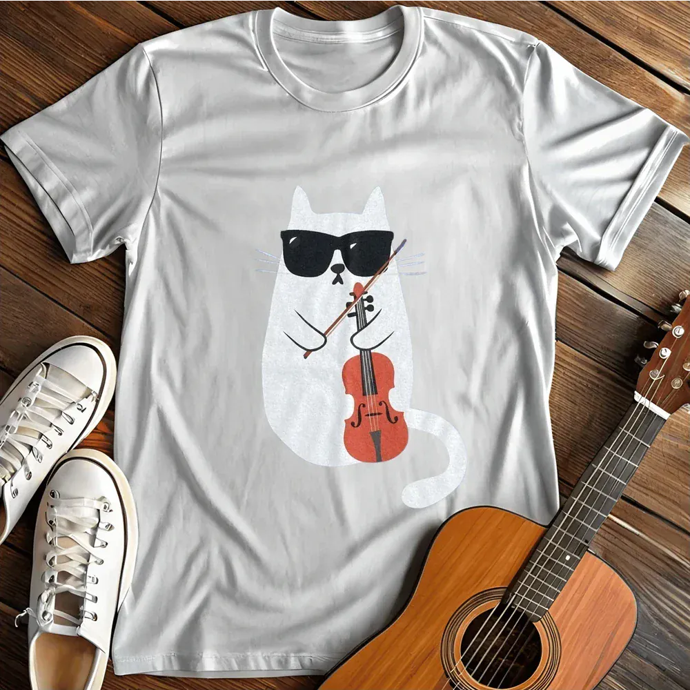 Printify T-Shirt White / S Classical Cat T Shirt