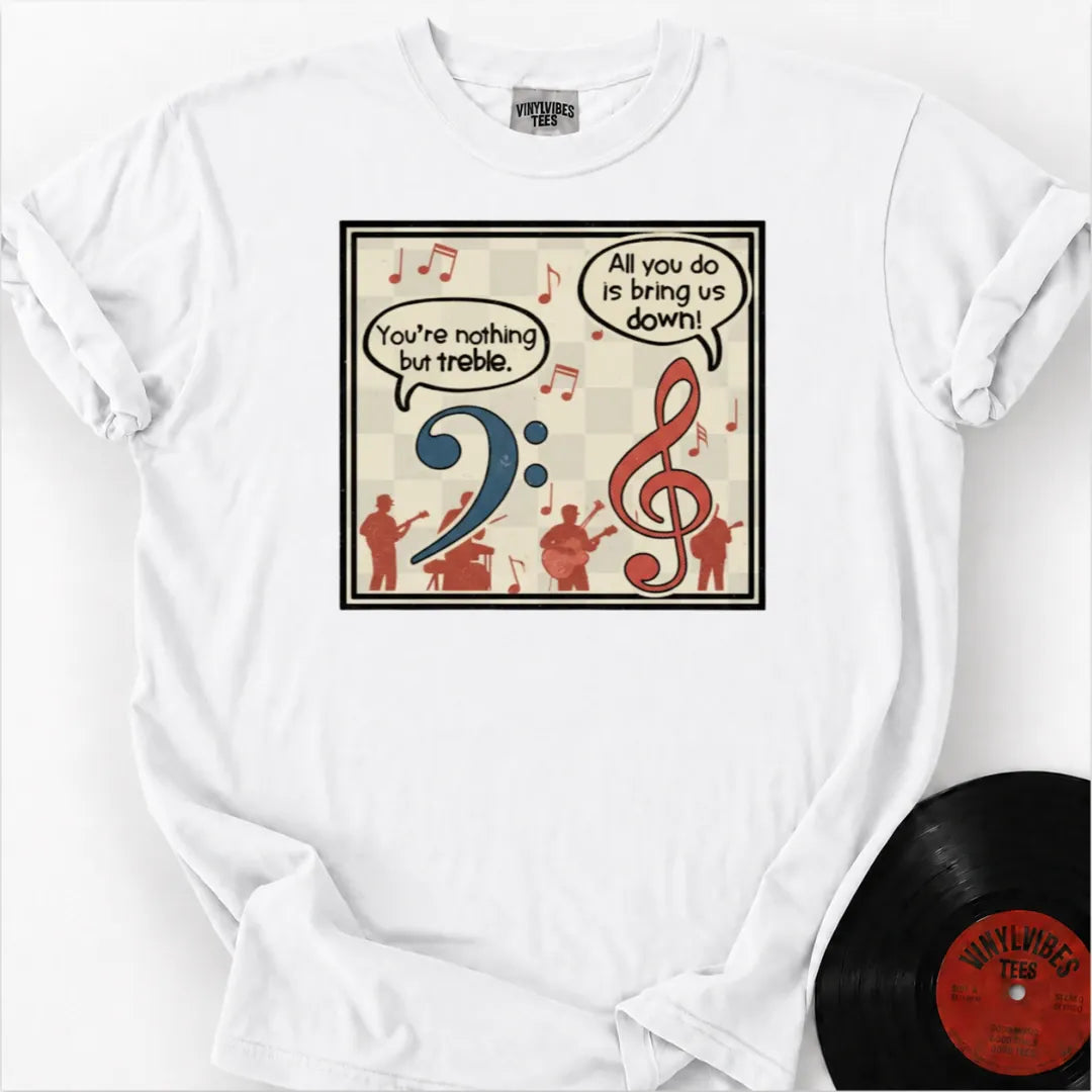 Printify T-Shirt White / S Clef Quips Premium T-Shirt