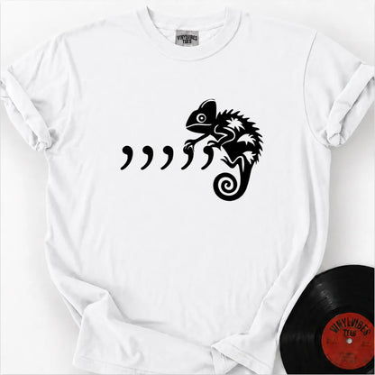 Printify T-Shirt White / S Comma Chameleon Premium T-Shirt