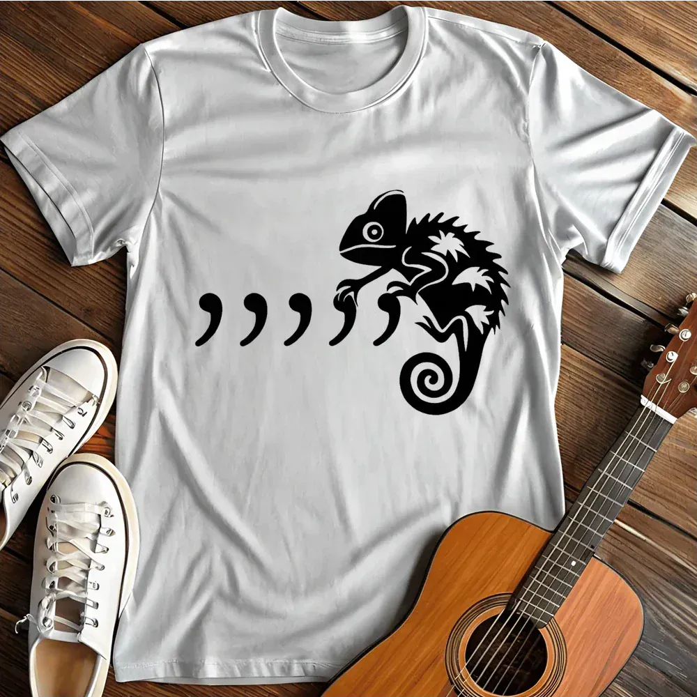 Printify T-Shirt White / S Comma Chameleon T Shirt
