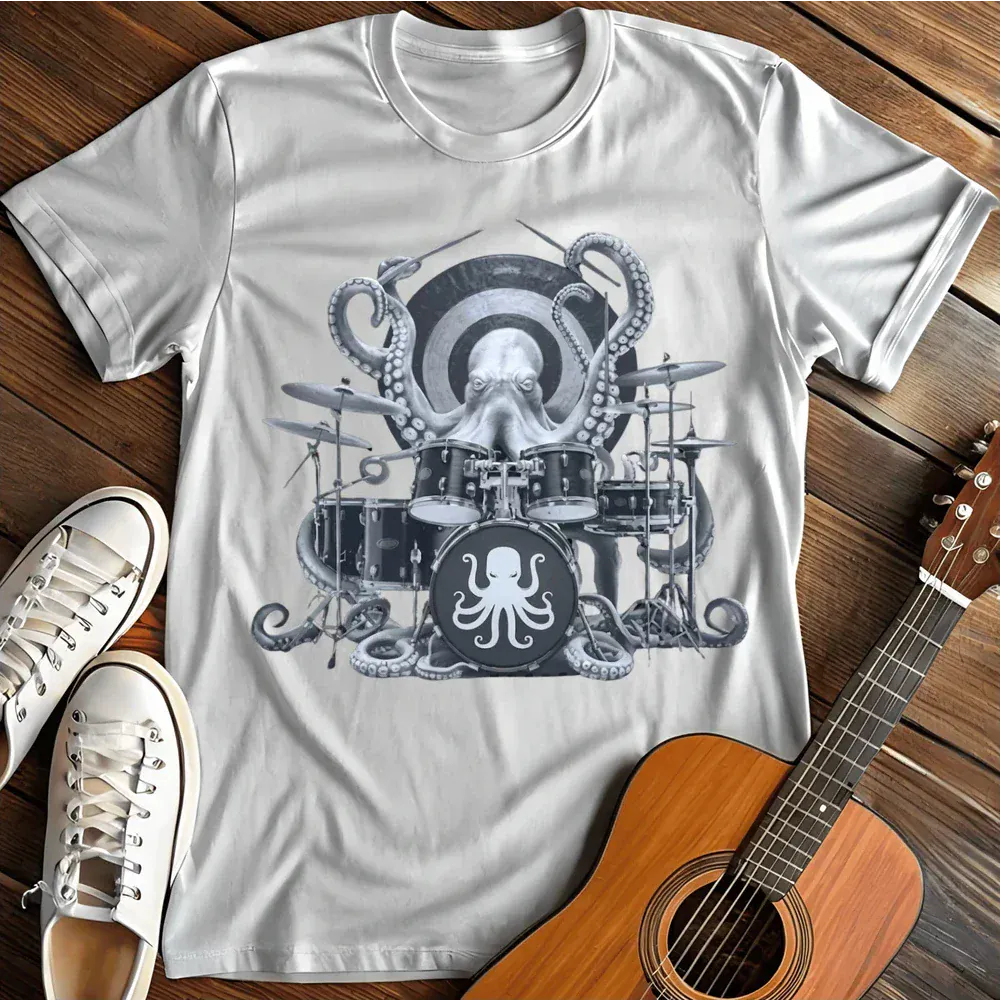 Printify T-Shirt White / S Deep Sea Drummer Musical Menagerie T Shirt