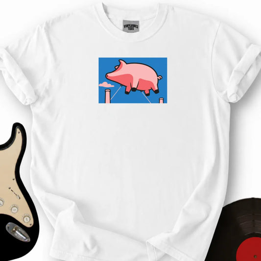 Printify T-Shirt White / S Flying pig T-Shirt_