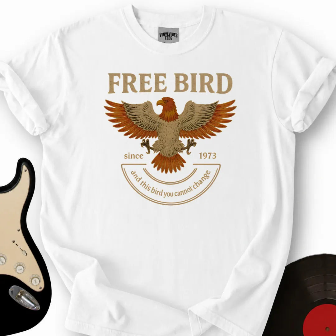 Printify T-Shirt White / S Free Bird T-Shirt
