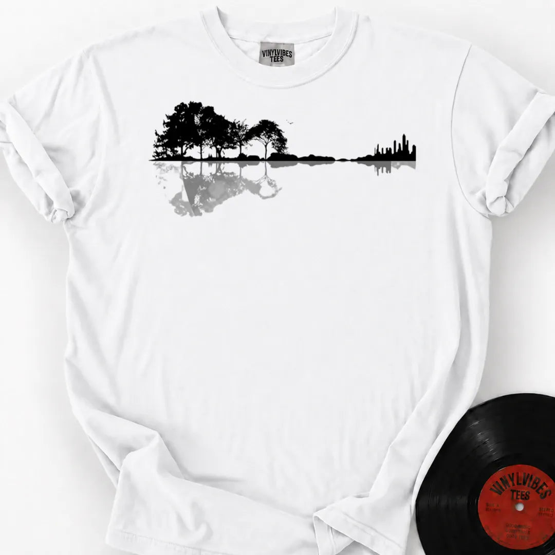 Printify T-Shirt White / S Guitar Forest Premium T-Shirt